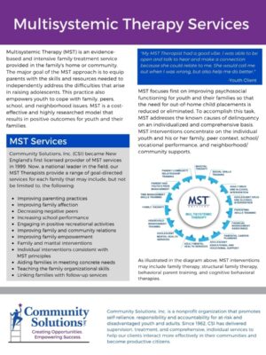 Multisystemic Therapy (MST) front page